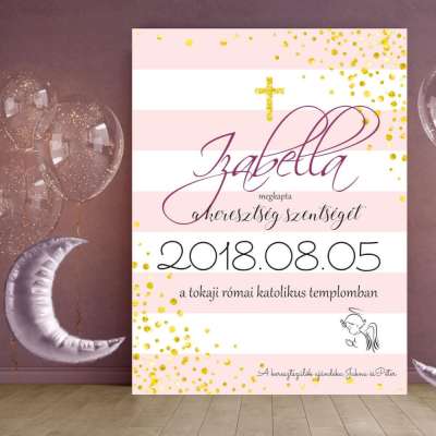 Keresztelői ajándék - Ajándék keresztelőre kislánynak - tábla falra