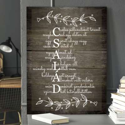 Fali dekoráció - C.S.A.L.Á.D - dekortábla