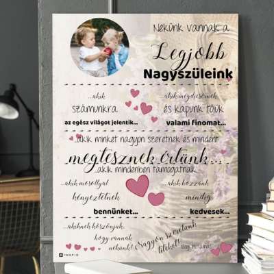 Ajándék nagyszülőknek - Személyre szabott táblák nagyszülőknek