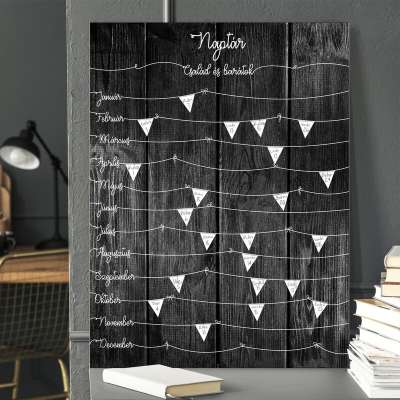 Fekete családi naptár