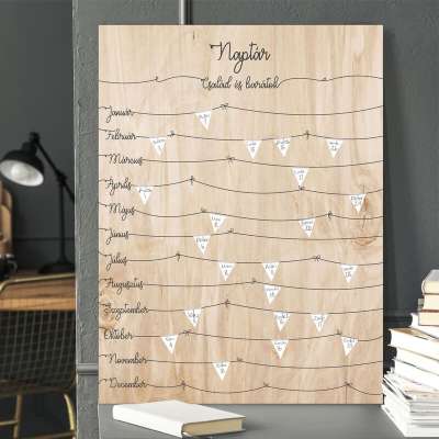 Születésnapi naptár - Világos barna