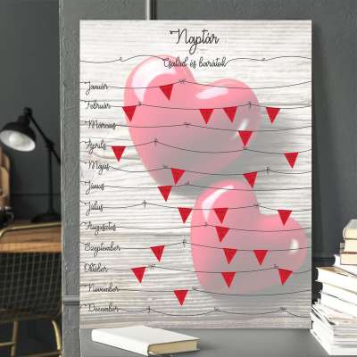 Szív családi naptár