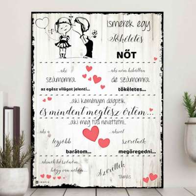 Valentin napi ajándékok - Valentin napi tábla NŐNEK