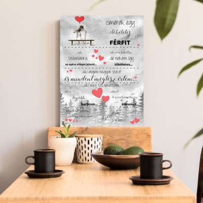 Ajándék férfiaknak - Egyedi szerelmi vallomás férfinak