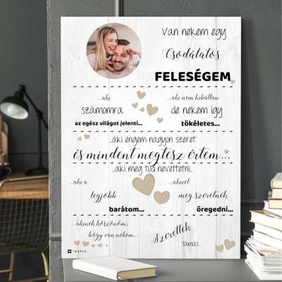 Valentin napi ajándék - Egyedi Valentin napi tábla