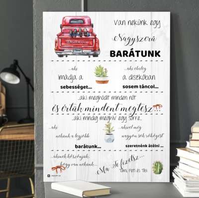 Ajándékok férfiaknak - Dekortábla barátnak, havernak