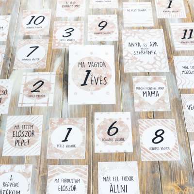 Mérföldkő kártya - Krémszínű