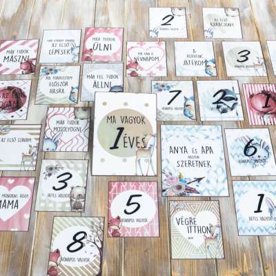 Fotó kártya babáknak - Erdei állatkák