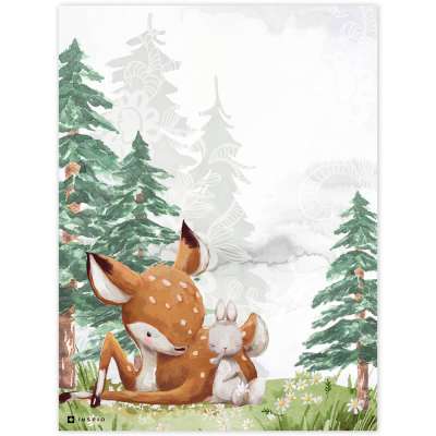 Gyerekszoba dekoráció - Őzike és nyuszi