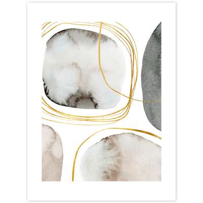 Modern képek falra - Aranysárga körök