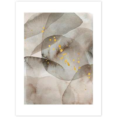 Falikép arany és bézs színben