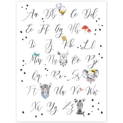 ABC dekorációs tábla