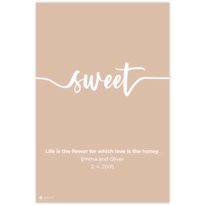 Fali dekoráció - SWEET hálószobába szerelmeseknek