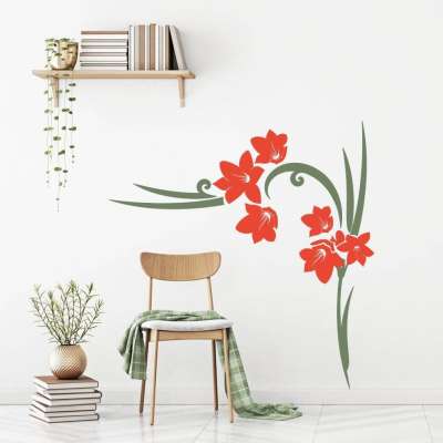 Stencil - Díszített virág