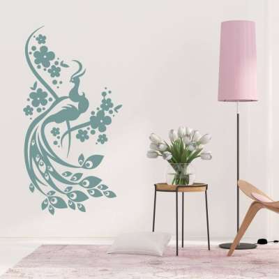 Stencil -  Díszített páva