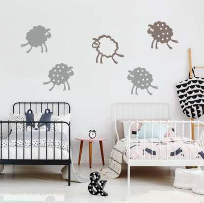 Falfestés minták - Boldog báránykák