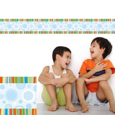 Bordűr - Kék körök