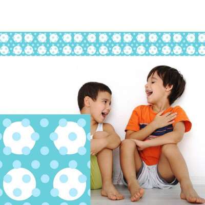 Tapéta csík - Kék körök