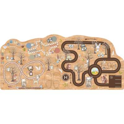 Gyerekszőnyeg erdei állatokkal parafából