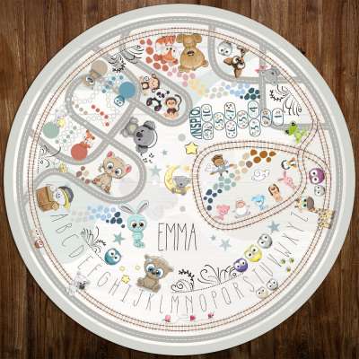 Játszószőnyegek gyerekeknek - Játszószőnyeg gyerekszobába utacskákkal és macikkal