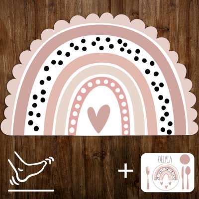 Játszószőnyeg gyerekeknek - Szivárvány pasztell színekben