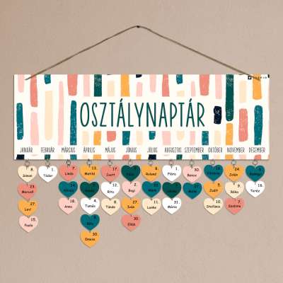 Osztálynaptár pasztell színekben