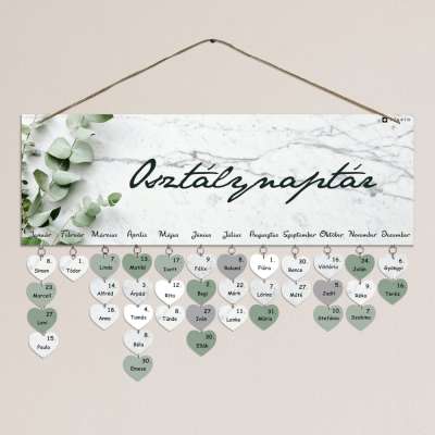 Ajándék tanárnak - Születésnapi osztálynaptár