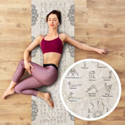 INSPIO tornaszőnyeg, vinyl matrac tornagyakorlatokkal otthonra