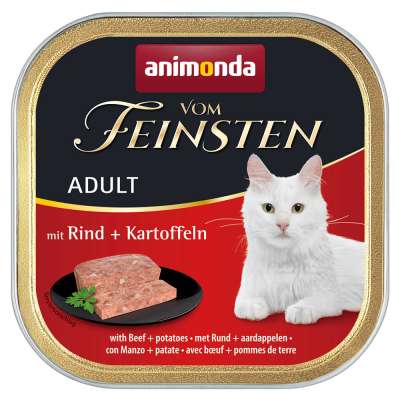 6x100g animonda vom Feinsten Adult nedves macskatáp-Marha & burgonya