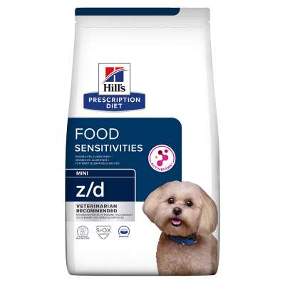 2x6kg Hill's Prescription Diet Canine z/d Skin/Food Sensivities Mini száraz kutyatáp