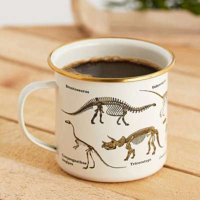 Dinoszauruszok zománcozott bögre