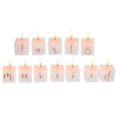 Just Married gyertyafelirat