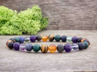 Csakra ásvány karkötő