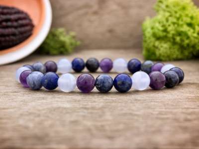 Szűz horoszkópos ásvány karkötő