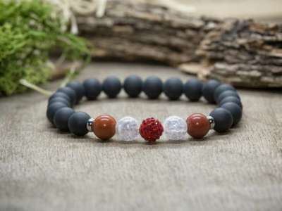 Kitartás vegyes ásvány karkötő