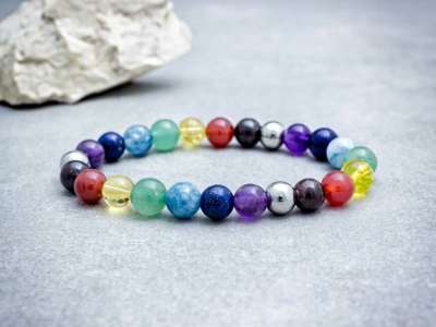 Csakra ásvány karkötő