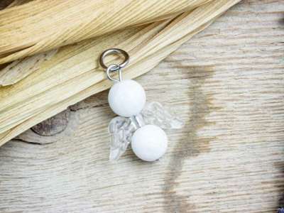 Ártatlanság angyal tejkvarc ásvány medál