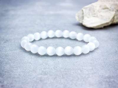 Tiszta tudat szelenit ásvány karkötő