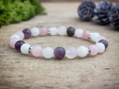 Karmikus vegyes ásvány karkötő