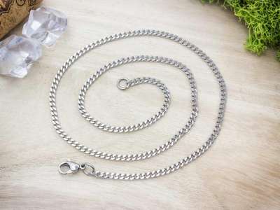 Pancer mintázatú acél nyaklánc 80 cm