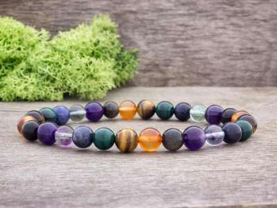 Csakra ásvány karkötő