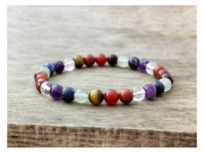 Csakra ásvány karkötő