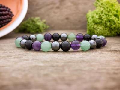 Vízöntő horoszkópos ásvány karkötő