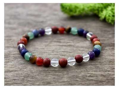 Csakra ásvány karkötő