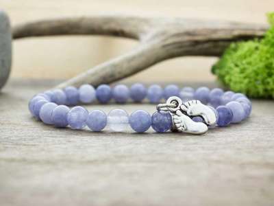 Babaváró akvamarin ásvány karkötő