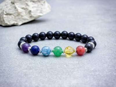 Az ónix szilárdsága csakra ásvány karkötő