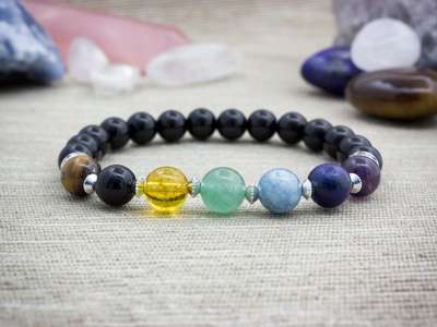 Az ónix szilárdsága csakra ásvány karkötő