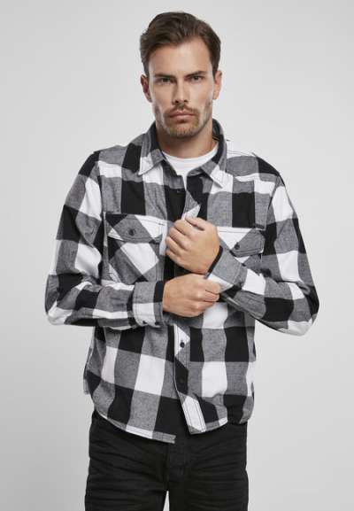 Brandit Checked Shirt white/black