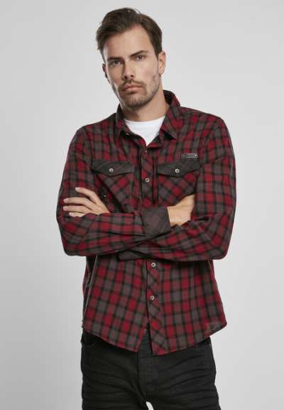 Brandit Duncan Checked Shirt red/brown