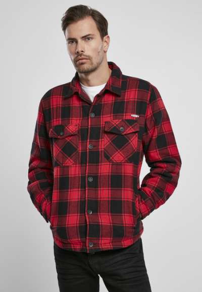 Brandit Lumberjacket red/black